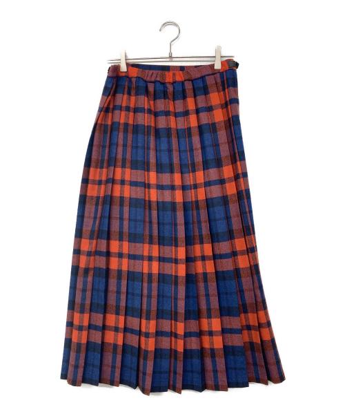 O'NEIL OF DUBLIN（オニールオブダブリン）O'NEIL OF DUBLIN (オニールオブダブリン) Easy Long Kilt Skirt オレンジ サイズ:10の古着・服飾アイテム