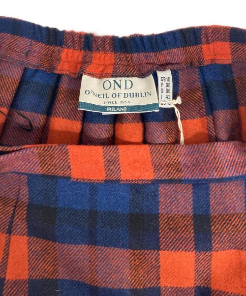O'NEIL OF DUBLIN（オニールオブダブリン）O'NEIL OF DUBLIN (オニールオブダブリン) Easy Long Kilt Skirt オレンジ サイズ:10の古着・服飾アイテム