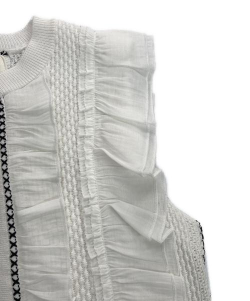 HER LIP TO（ハーリップトゥ）Her lip to (ハーリップトゥ) Airy Brush Knit Top/エアリーブラシニットトップ ホワイト サイズ:Mの古着・服飾アイテム