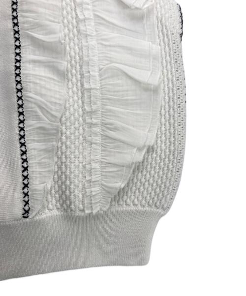 HER LIP TO（ハーリップトゥ）Her lip to (ハーリップトゥ) Airy Brush Knit Top/エアリーブラシニットトップ ホワイト サイズ:Mの古着・服飾アイテム