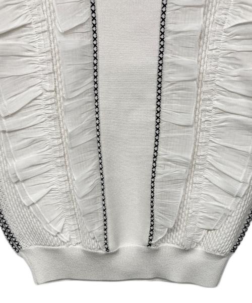 HER LIP TO（ハーリップトゥ）Her lip to (ハーリップトゥ) Airy Brush Knit Top/エアリーブラシニットトップ ホワイト サイズ:Mの古着・服飾アイテム