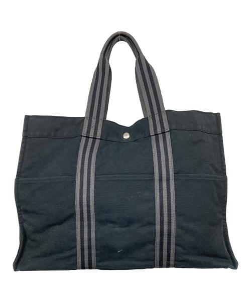 HERMES（エルメス）HERMES (エルメス) フールトゥ GM/キャンバストートバッグ ブラックの古着・服飾アイテム