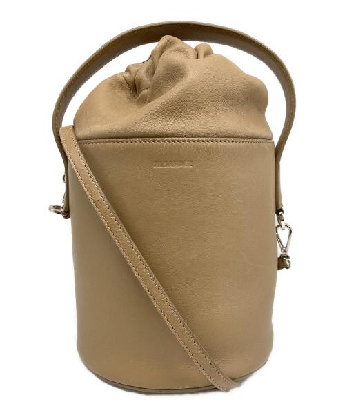 JIL SANDER（ジルサンダー）JIL SANDER (ジルサンダー) 巾着ショルダーバッグ ベージュの古着・服飾アイテム