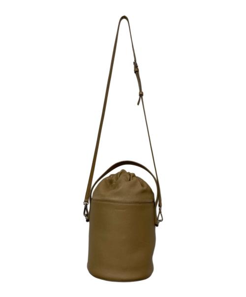 JIL SANDER（ジルサンダー）JIL SANDER (ジルサンダー) 巾着ショルダーバッグ ベージュの古着・服飾アイテム