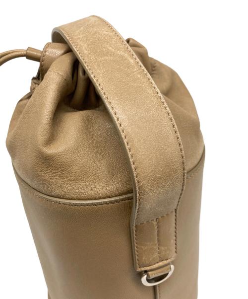 JIL SANDER（ジルサンダー）JIL SANDER (ジルサンダー) 巾着ショルダーバッグ ベージュの古着・服飾アイテム