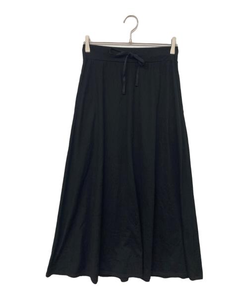 THREE DOTS（スリードッツ）THREE DOTS (スリードッツ) Long staple yarn skirt/ロングステープルヤーン スカート ブラック サイズ:Mの古着・服飾アイテム