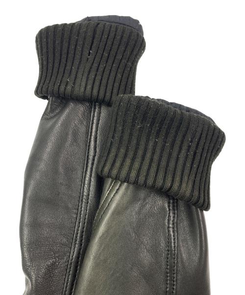 AKM（エーケーエム）AKM (エーケーエム) フーデッドラムレザージャケット ブラック サイズ:Mの古着・服飾アイテム