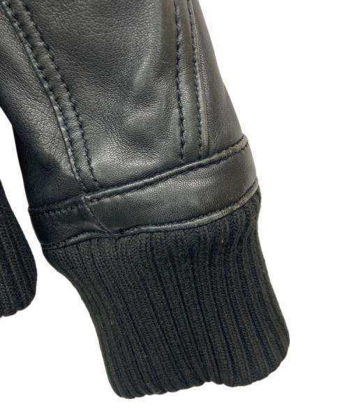 AKM（エーケーエム）AKM (エーケーエム) フーデッドラムレザージャケット ブラック サイズ:Mの古着・服飾アイテム