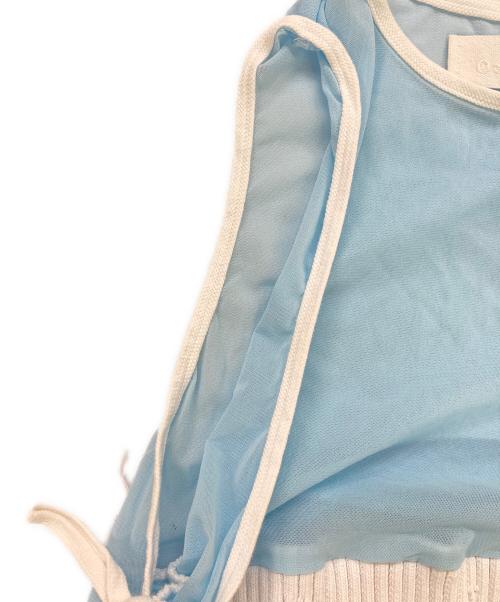 osakentaro（オサケンタロウ）OSAKENTARO (オサケンタロウ) シアーワンピース スカイブルー サイズ:記載なしの古着・服飾アイテム