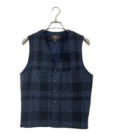 RRL（ダブルアールエル）の古着「Check Wool Vest/チェックウールベスト」｜ネイビー