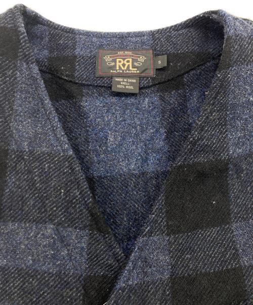 RRL（ダブルアールエル）RRL (ダブルアールエル) Check Wool Vest/チェックウールベスト ネイビー サイズ:Sの古着・服飾アイテム