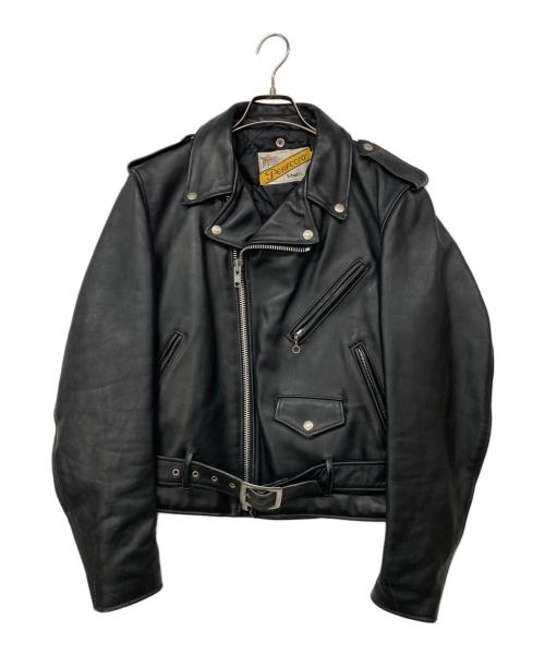 Schott（ショット）Schott (ショット) ダブルライダースジャケット ブラック サイズ:38の古着・服飾アイテム