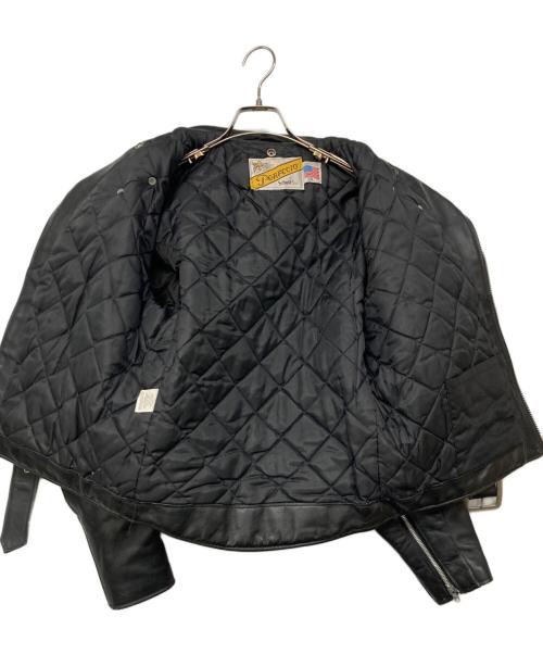 Schott（ショット）Schott (ショット) ダブルライダースジャケット ブラック サイズ:38の古着・服飾アイテム