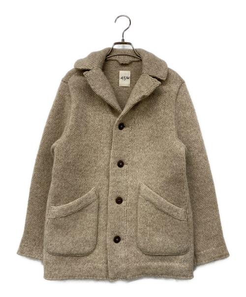 45R（フォーティファイブ・アール）45R (フォーティーファイブアール) ウールニットジャケット ベージュ サイズ:3の古着・服飾アイテム
