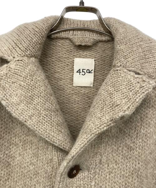 45R（フォーティファイブ・アール）45R (フォーティーファイブアール) ウールニットジャケット ベージュ サイズ:3の古着・服飾アイテム