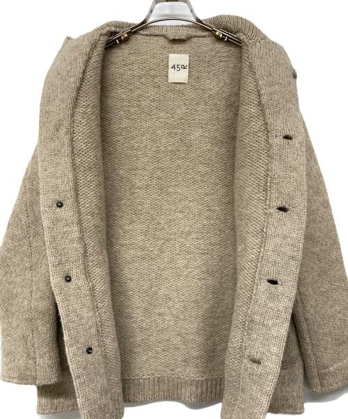 45R（フォーティファイブ・アール）45R (フォーティーファイブアール) ウールニットジャケット ベージュ サイズ:3の古着・服飾アイテム