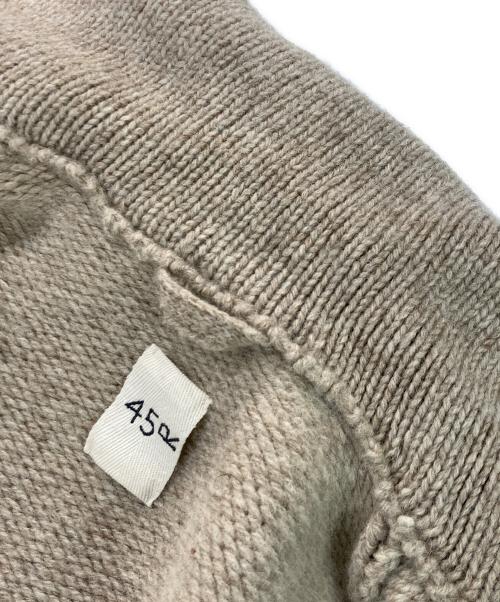 45R（フォーティファイブ・アール）45R (フォーティーファイブアール) ウールニットジャケット ベージュ サイズ:3の古着・服飾アイテム