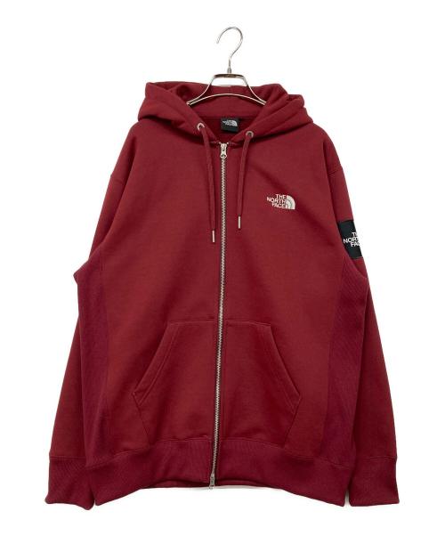 THE NORTH FACE（ザ ノース フェイス）THE NORTH FACE (ザ ノース フェイス) スクエアロゴフルジップ レッド サイズ:Lの古着・服飾アイテム
