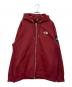 THE NORTH FACE（ザ ノース フェイス）の古着「スクエアロゴフルジップ」｜レッド