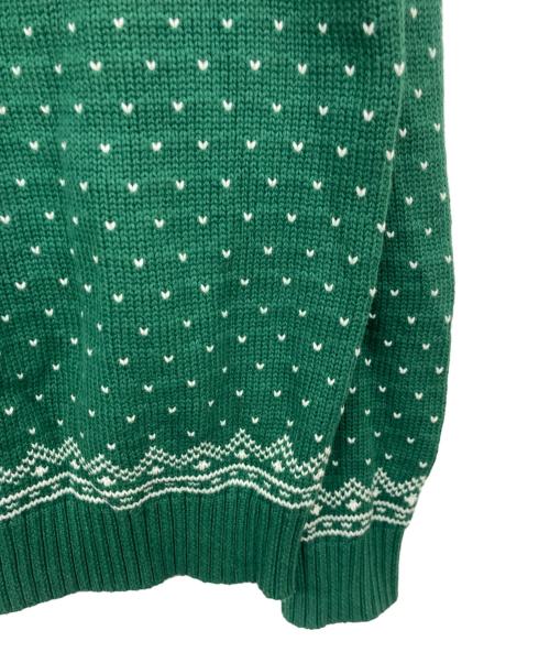 POLO RALPH LAUREN（ポロ・ラルフローレン）POLO RALPH LAUREN (ポロ・ラルフローレン) ノルディック柄ニット グリーン サイズ:XL（18-20）の古着・服飾アイテム