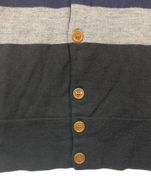 Vivienne Westwood man（ヴィヴィアン ウェストウッド マン）Vivienne Westwood man (ヴィヴィアン ウェストウッド マン) バイカラーカーディガン ネイビー サイズ:44の古着・服飾アイテム