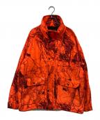 Gamehideゲームハイド）の古着「総柄ジャケット/フラットランド パーカー」｜オレンジ