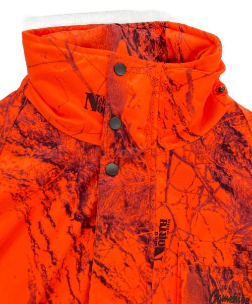 Gamehide（ゲームハイド）GAMEHIDE (ゲームハイド) 総柄ジャケット/フラットランド パーカー オレンジ サイズ:Lの古着・服飾アイテム