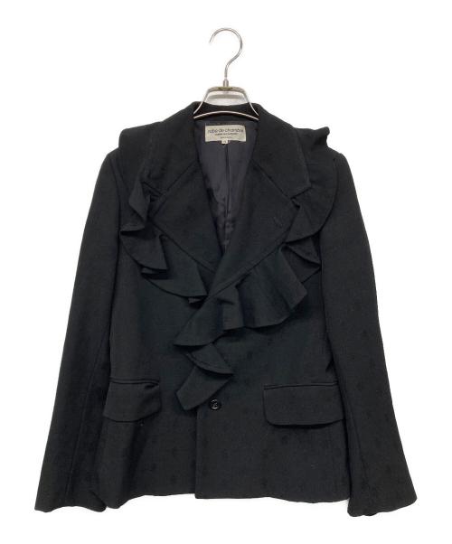 ROBE DE CHAMBRE COMME DES GARCONS（ローブドシャンブル コムデギャルソン）ROBE DE CHAMBRE COMME DES GARCONS (ローブドシャンブル コムデギャルソン) フリルジャケット ブラック サイズ:Mの古着・服飾アイテム