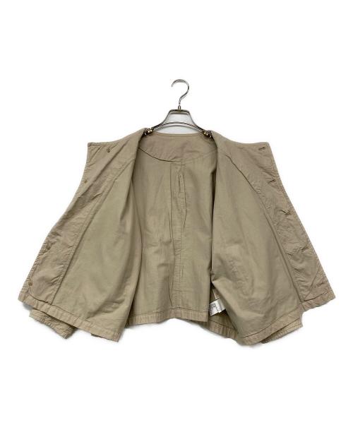 nest Robe（ネストローブ）nest Robe (ネストローブ) ノーカラージャケット ベージュ サイズ:Fの古着・服飾アイテム