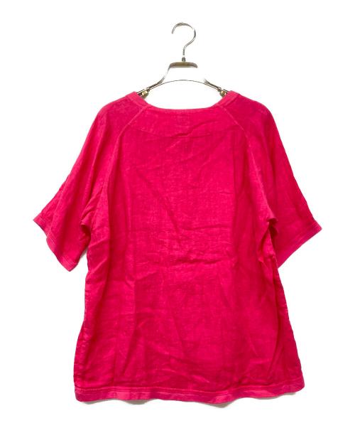 maillot（マイヨ）maillot (マイヨ) Linen Pocket Shirt-Tee ピンクの古着・服飾アイテム