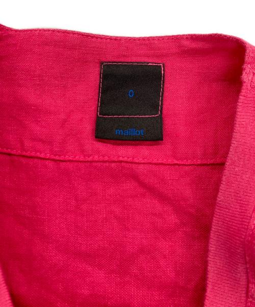 maillot（マイヨ）maillot (マイヨ) Linen Pocket Shirt-Tee ピンクの古着・服飾アイテム