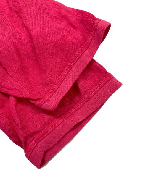 maillot（マイヨ）maillot (マイヨ) Linen Pocket Shirt-Tee ピンクの古着・服飾アイテム