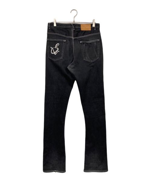 sulvam（サルバム）sulvam (サルバム) boots cut denim pants ブラック サイズ:記載なしの古着・服飾アイテム