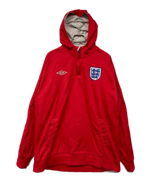 UMBRO（アンブロ）UMBRO (アンブロ) ハーフジップパーカー レッド サイズ:XLの古着・服飾アイテム