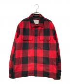 WOOLRICHウールリッチ）の古着「ALASKAN WOOL CHECK OVER SHIRT RED BUFFALO/アラスカン ウールチェック オーバーシャツ」｜レッド×ブラック