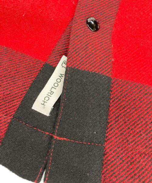 WOOLRICH（ウールリッチ）WOOLRICH (ウールリッチ) ALASKAN WOOL CHECK OVER SHIRT RED BUFFALO/アラスカン ウールチェック オーバーシャツ レッド×ブラック サイズ:Lの古着・服飾アイテム