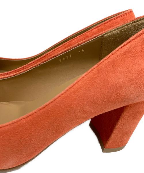 UNITED ARROWS（ユナイテッドアローズ）UNITED ARROWS (ユナイテッドアローズ) スクエアトゥーパンプス オレンジ サイズ:36の古着・服飾アイテム