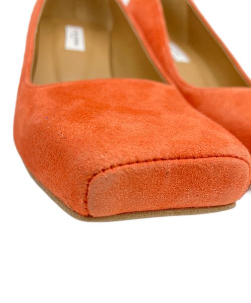 UNITED ARROWS（ユナイテッドアローズ）UNITED ARROWS (ユナイテッドアローズ) スクエアトゥーパンプス オレンジ サイズ:36の古着・服飾アイテム