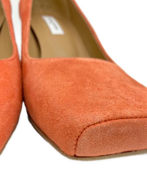 UNITED ARROWS（ユナイテッドアローズ）UNITED ARROWS (ユナイテッドアローズ) スクエアトゥーパンプス オレンジ サイズ:36の古着・服飾アイテム