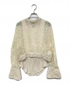 CLANEクラネ）の古着「SNOW DOT JACQUARD TOPS」｜アイボリー