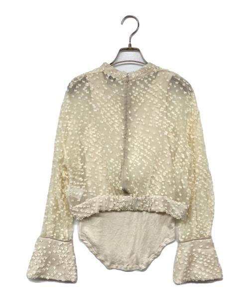 CLANE（クラネ）CLANE (クラネ) SNOW DOT JACQUARD TOPS アイボリー サイズ:１の古着・服飾アイテム