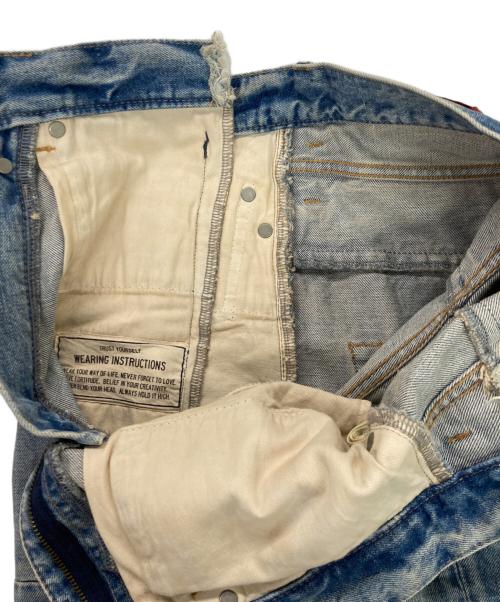 Maison MIHARA YASUHIRO（メゾン ミハラ ヤスヒロ）Maison MIHARA YASUHIRO (メゾン ミハラ ヤスヒロ) SLIDE PIECE DENIM PANTS ライトブルー サイズ:36の古着・服飾アイテム