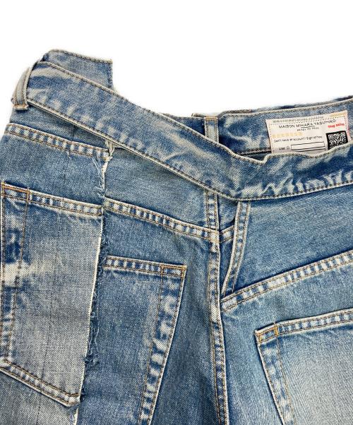 Maison MIHARA YASUHIRO（メゾン ミハラ ヤスヒロ）Maison MIHARA YASUHIRO (メゾン ミハラ ヤスヒロ) SLIDE PIECE DENIM PANTS ライトブルー サイズ:36の古着・服飾アイテム