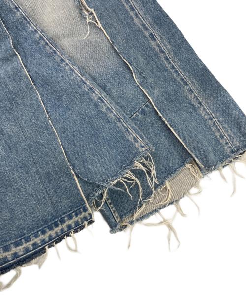Maison MIHARA YASUHIRO（メゾン ミハラ ヤスヒロ）Maison MIHARA YASUHIRO (メゾン ミハラ ヤスヒロ) SLIDE PIECE DENIM PANTS ライトブルー サイズ:36の古着・服飾アイテム
