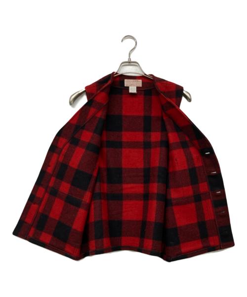 FILSON GARMENT（フィルソン ガーメント）FILSON GARMENT (フィルソン ガーメント) MACKINAW WOOL VEST ブラック×レッド サイズ:40RBの古着・服飾アイテム
