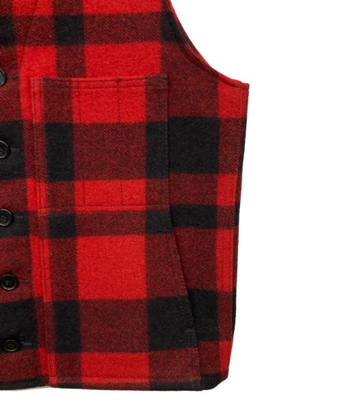 FILSON GARMENT（フィルソン ガーメント）FILSON GARMENT (フィルソン ガーメント) MACKINAW WOOL VEST ブラック×レッド サイズ:40RBの古着・服飾アイテム