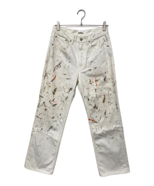 AURALEE（オーラリー）AURALEE (オーラリー) HARD TWIST DENIM HAND PAINTED 5P PANTS ホワイト サイズ:30の古着・服飾アイテム