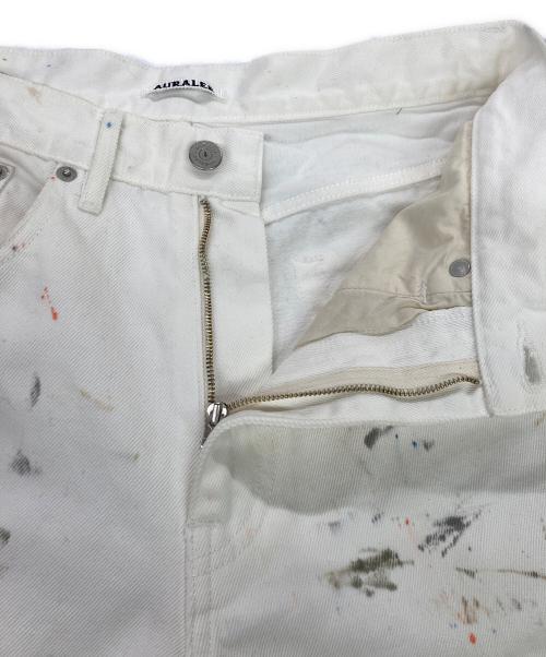 AURALEE（オーラリー）AURALEE (オーラリー) HARD TWIST DENIM HAND PAINTED 5P PANTS ホワイト サイズ:30の古着・服飾アイテム
