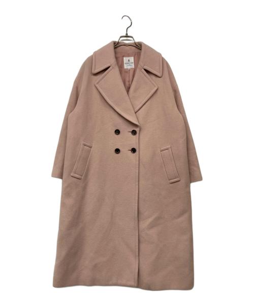 LANVIN en Bleu（ランバンオンブルー）LANVIN en Bleu (ランバンオンブルー) ビッグカラーチェスターコート ピンク サイズ:38の古着・服飾アイテム