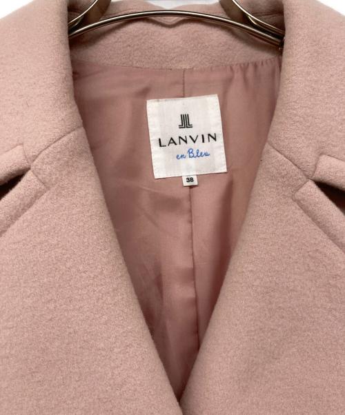 LANVIN en Bleu（ランバンオンブルー）LANVIN en Bleu (ランバンオンブルー) ビッグカラーチェスターコート ピンク サイズ:38の古着・服飾アイテム